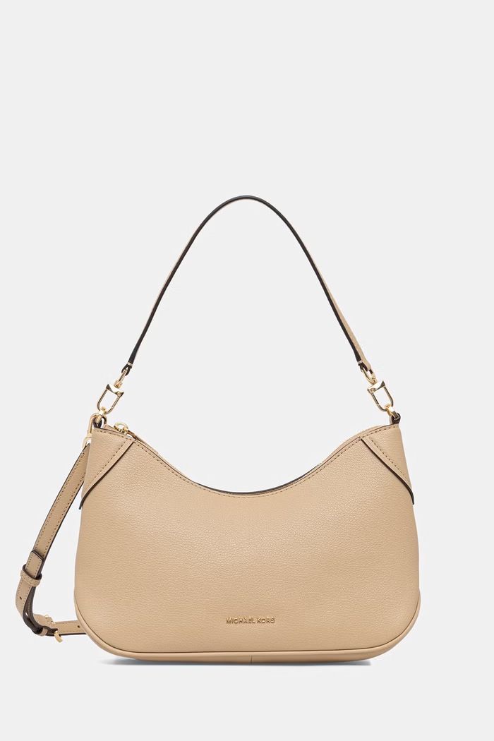 MICHAEL Michael Kors torebka crossbody damska skórzana beżowy 32S6GJ6W8L