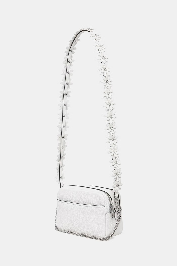 Doplnky MICHAEL Michael Kors crossbody kabelka dámska kožená 32S6SYTC6U biela