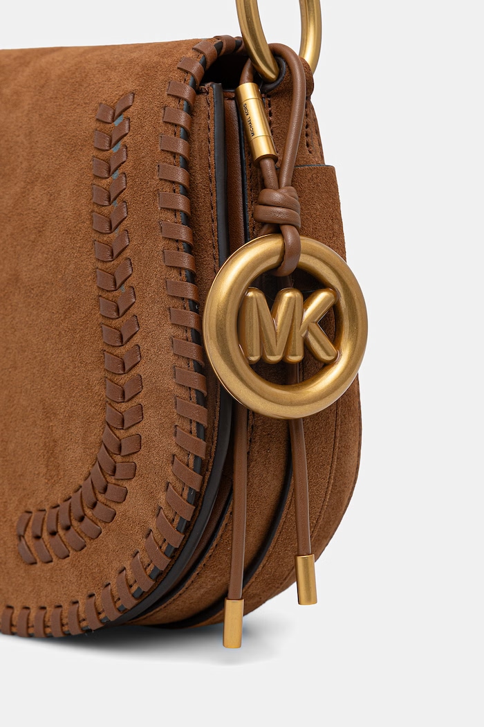 MICHAEL Michael Kors geantă de mana din piele întoarsă maro 30S6AQ5M6O