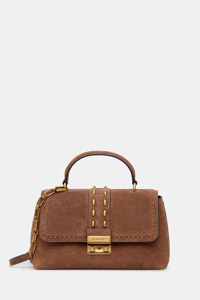 Semišová kabelka MICHAEL Michael Kors semišová koža hnedá 30S6A2RS2S