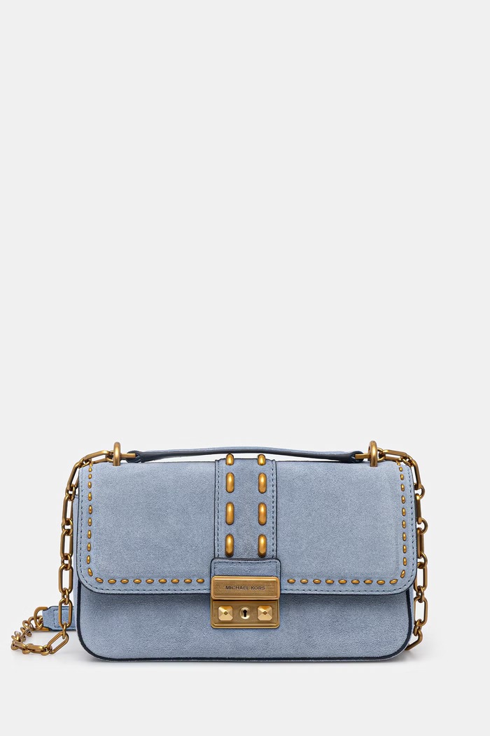 MICHAEL Michael Kors geantă crossbody pentru femei din piele întoarsă turcoaz 30S6A2RL5S