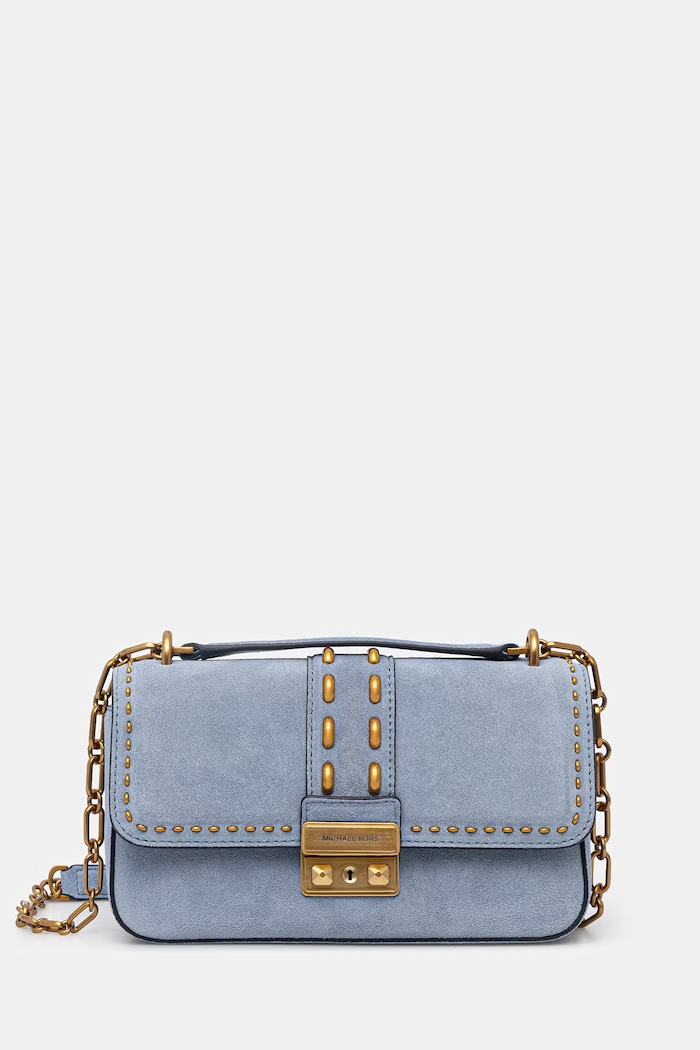 MICHAEL Michael Kors geantă crossbody pentru femei din piele întoarsă turcoaz 30S6A2RL5S