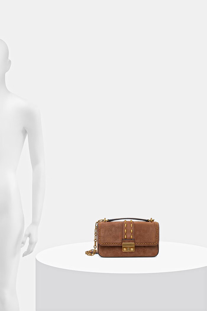 MICHAEL Michael Kors geantă de mână din piele întoarsă 30S6A2RL5S