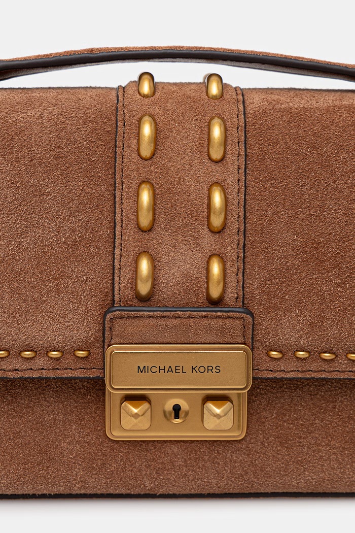 MICHAEL Michael Kors geantă de mână din piele întoarsă maro 30S6A2RL5S