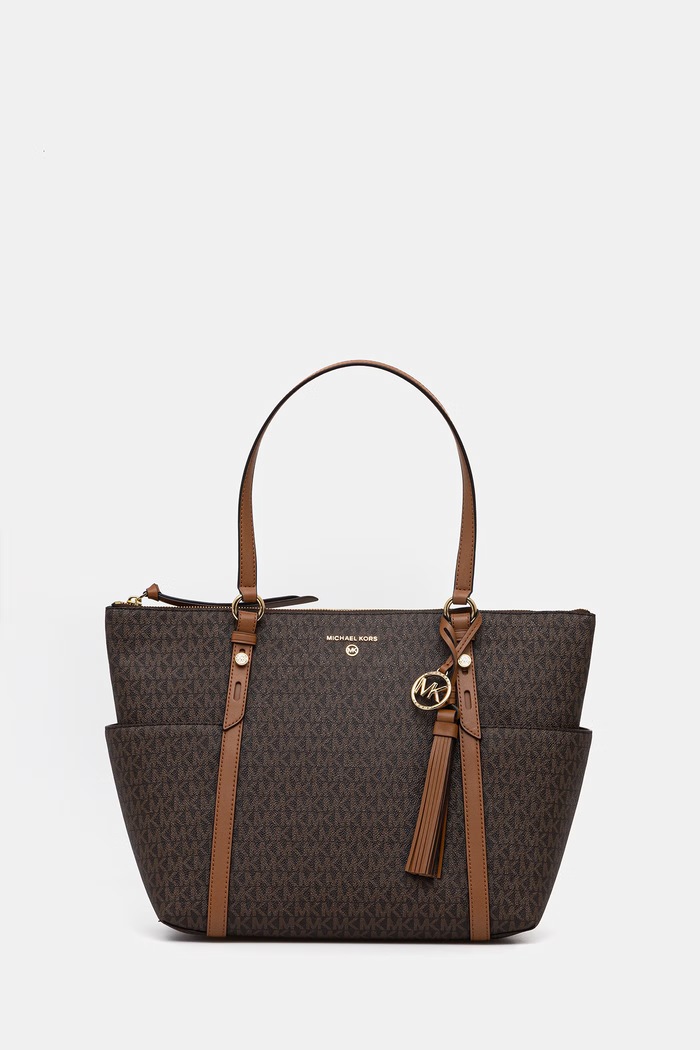 Kabelka MICHAEL Michael Kors jemný vzor hnedá 30T0GNXT9B