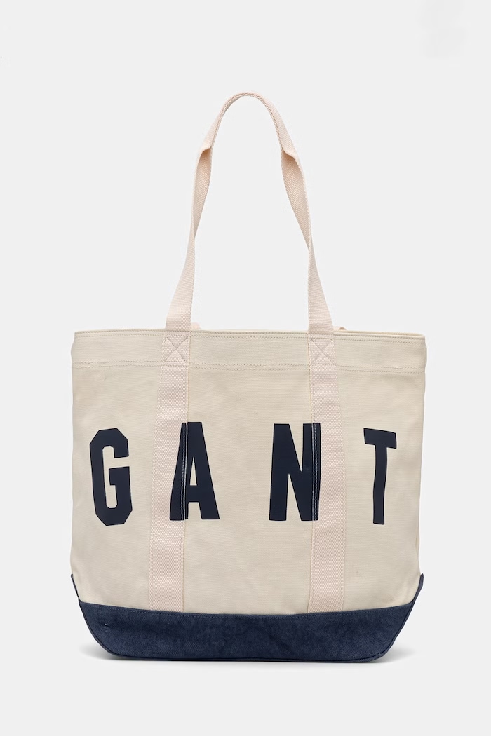 Gant geantă pentru femei, din bumbac bej 9970222