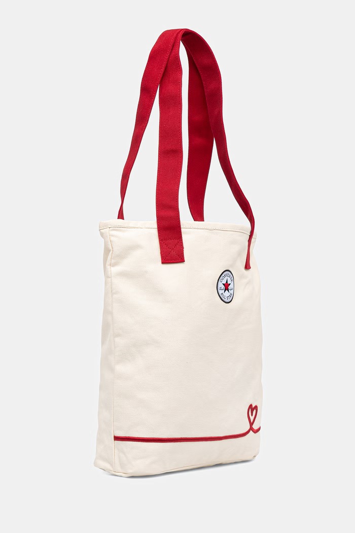 Converse Чанта тип "tote bag" женска памучна x CHUCKS IN LOVE MA5947 бежов SS26