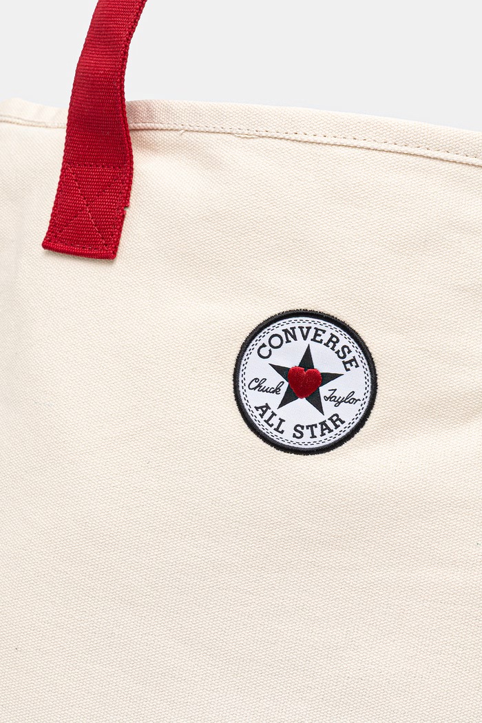 Аксесоари Converse Чанта тип "tote bag" женска памучна x CHUCKS IN LOVE MA5947 бежов
