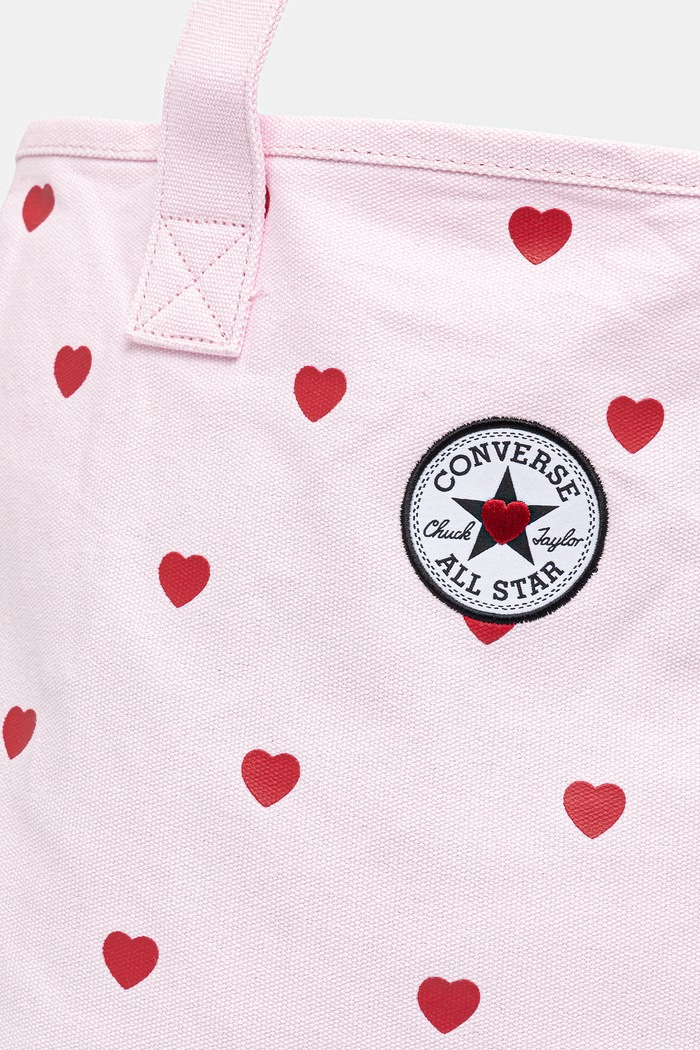 Converse Чанта тип "tote bag" женска от памук x CHUCKS IN LOVE розов MA5947