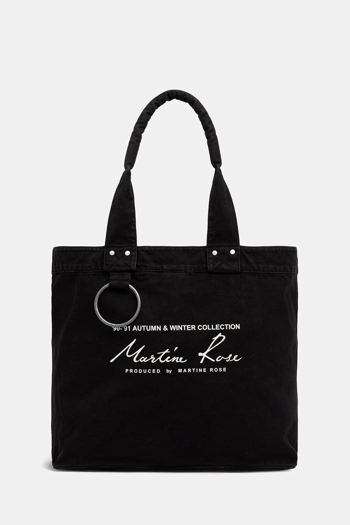 Martine Rose Bondage tote γυναικεία βαμβακερή μαύρο 1207WP22001