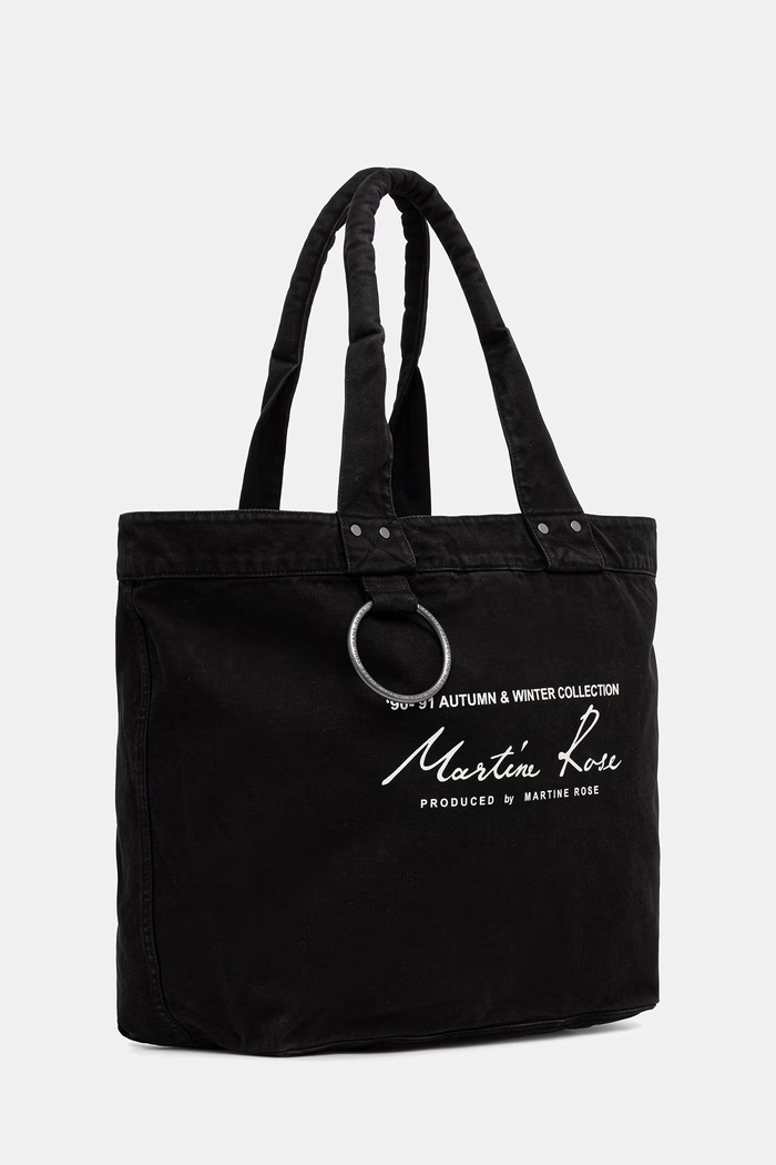 Martine Rose Bondage tote γυναικεία βαμβακερή 1207WP22001 μαύρο SS26
