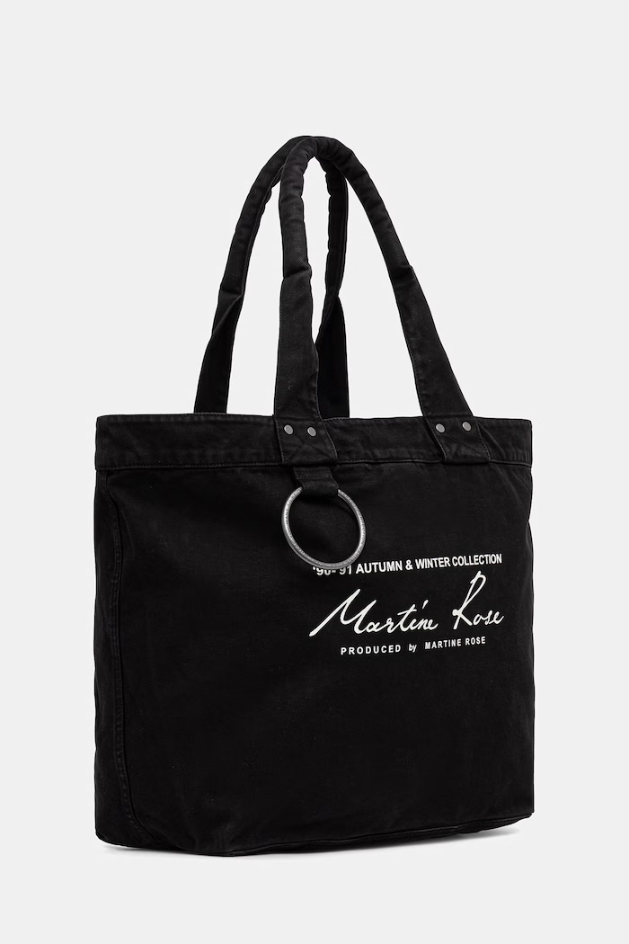 Martine Rose Bondage tote γυναικεία βαμβακερή 1207WP22001 μαύρο SS26