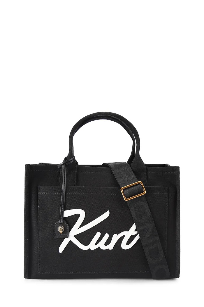 Kurt Geiger London torebka tote damska bawełniana czarny 5570700609