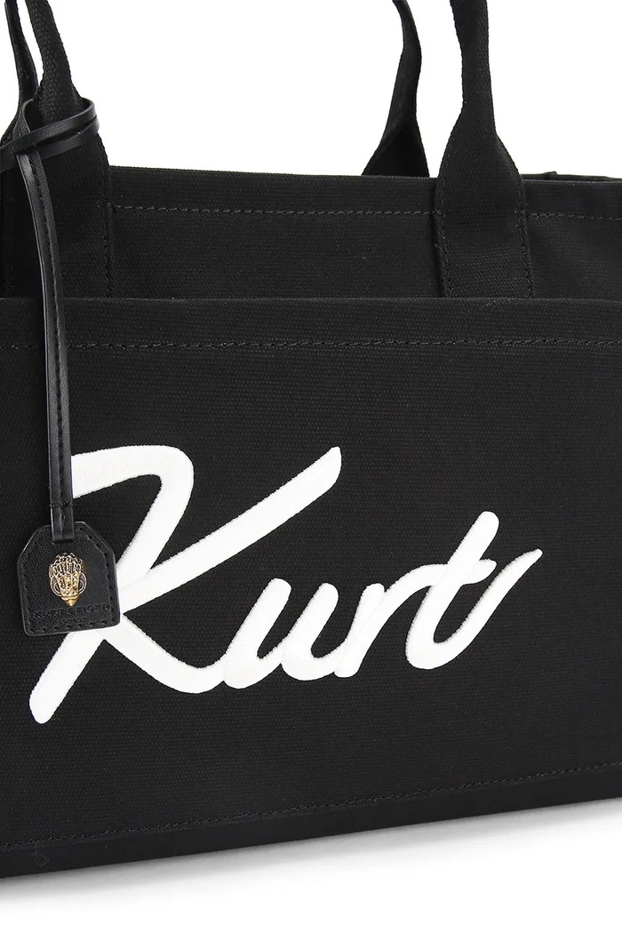 Kurt Geiger London torebka tote damska bawełniana czarny 5570700609