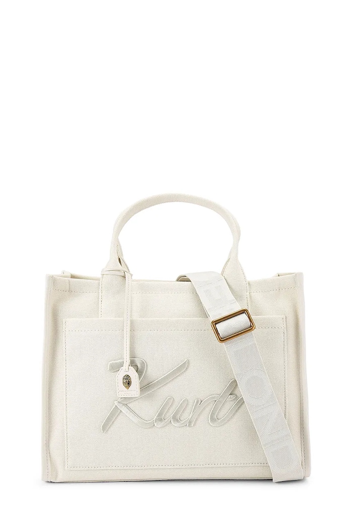 Kurt Geiger London tote bag pentru femei, din bumbac alb 5570710609
