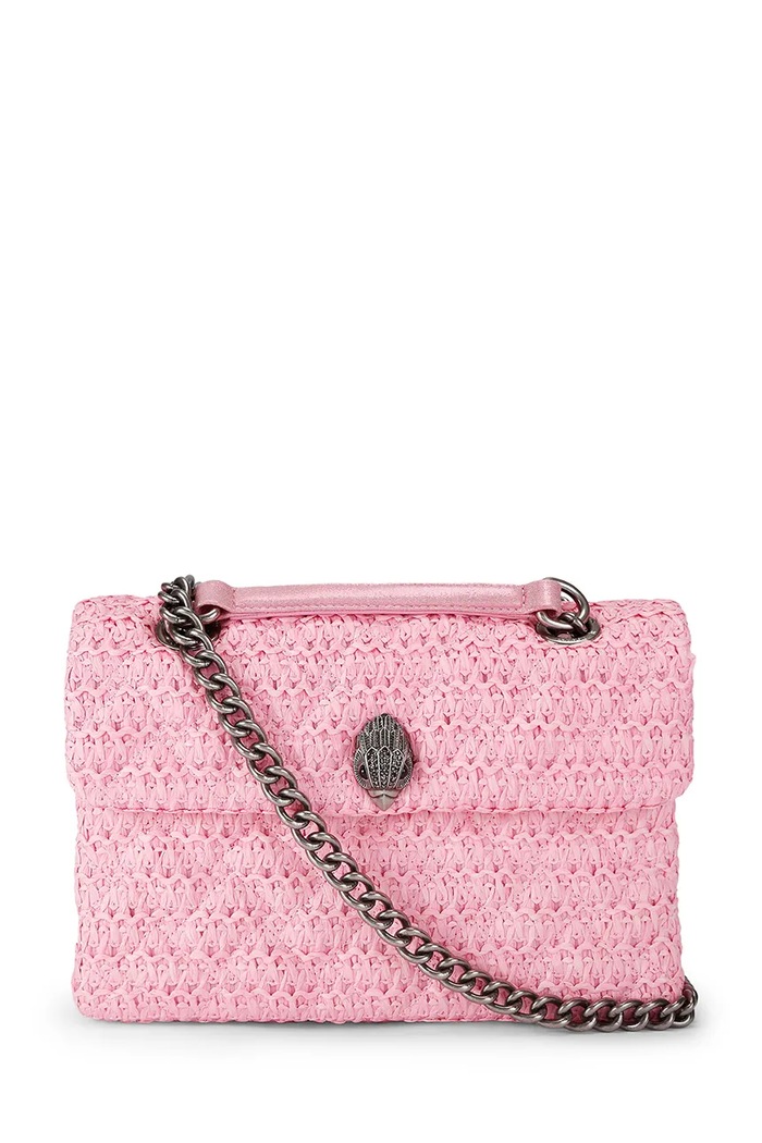 Kurt Geiger London torebka crossbody damska Raffia Kensington różowy 5582698999