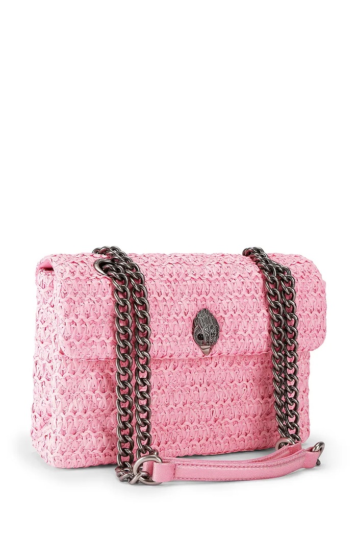 Kurt Geiger London torebka crossbody damska Raffia Kensington 5582698999 różowy SS26