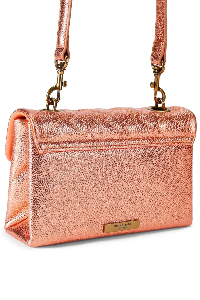Akcesoria Kurt Geiger London torebka crossbody damska skórzana Kensington 5599691109 pomarańczowy