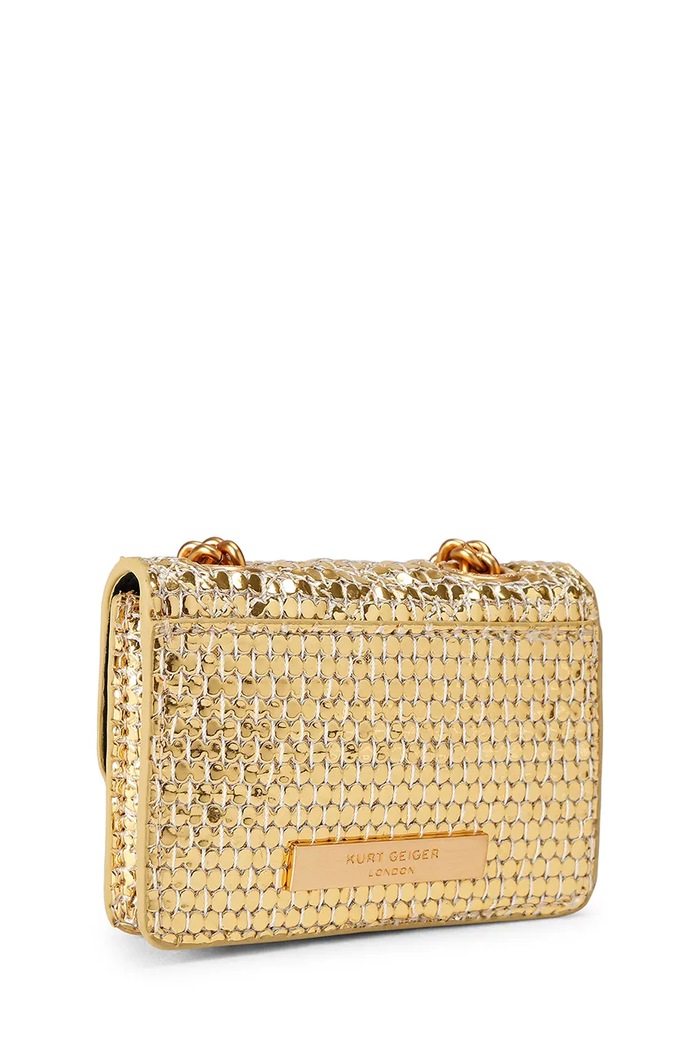 Akcesoria Kurt Geiger London torebka crossbody damska Micro Kensington 5588661999 złoty