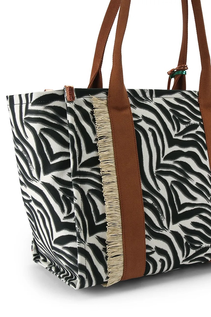 Accesorii Kurt Geiger London geantă shopper pentru femei, din bumbac 2043401069 alb