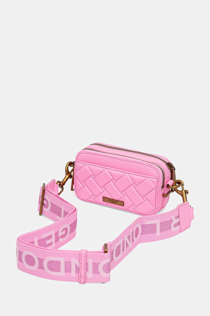 Akcesoria Kurt Geiger London torebka crossbody damska skórzana Kensington 5389198109 różowy