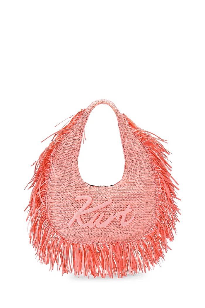 Kurt Geiger London torba plażowa damska Hobo Fringe pomarańczowy 5562298999