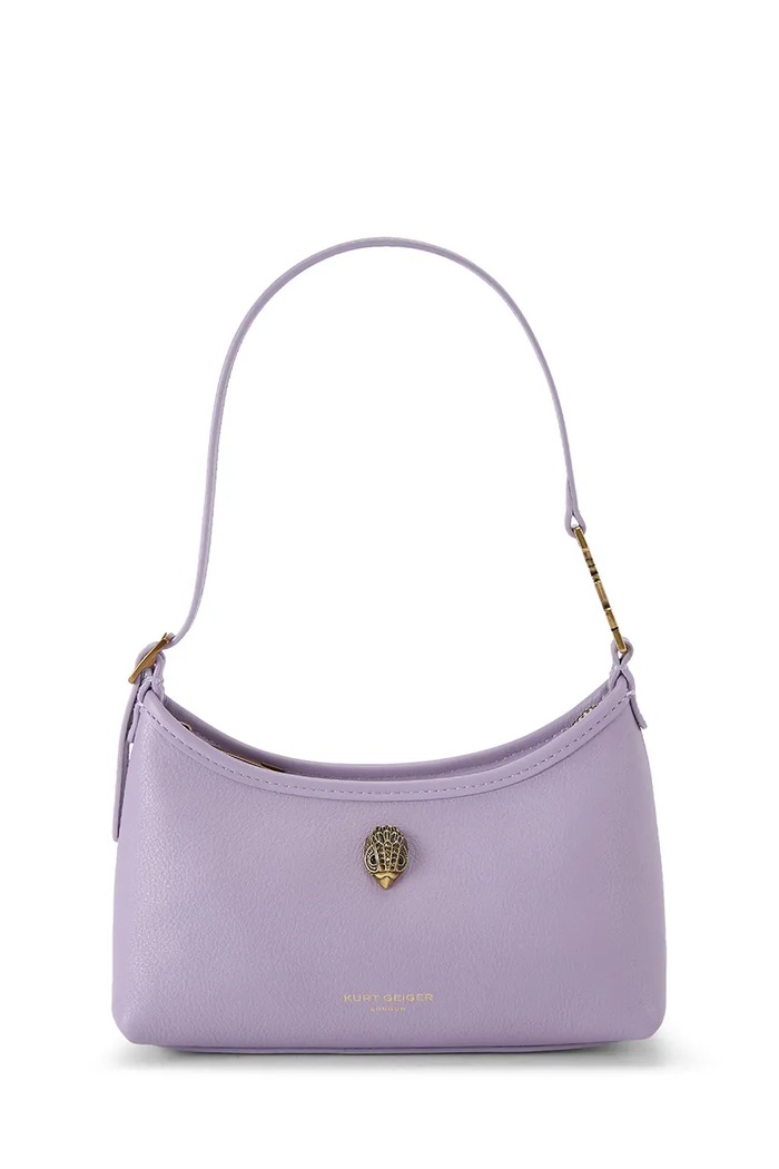 Kurt Geiger London dámska kožená kabelka Kurt sling fialová 5586695109