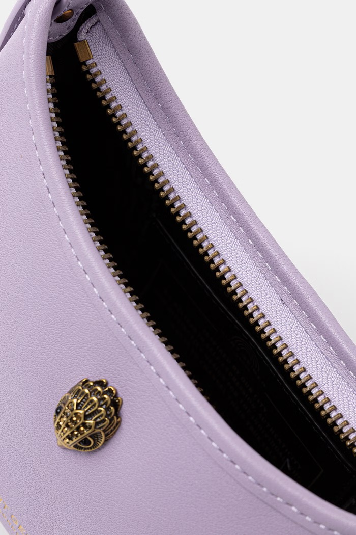 Kurt Geiger London dámska kožená kabelka Kurt sling 5586695109 fialová