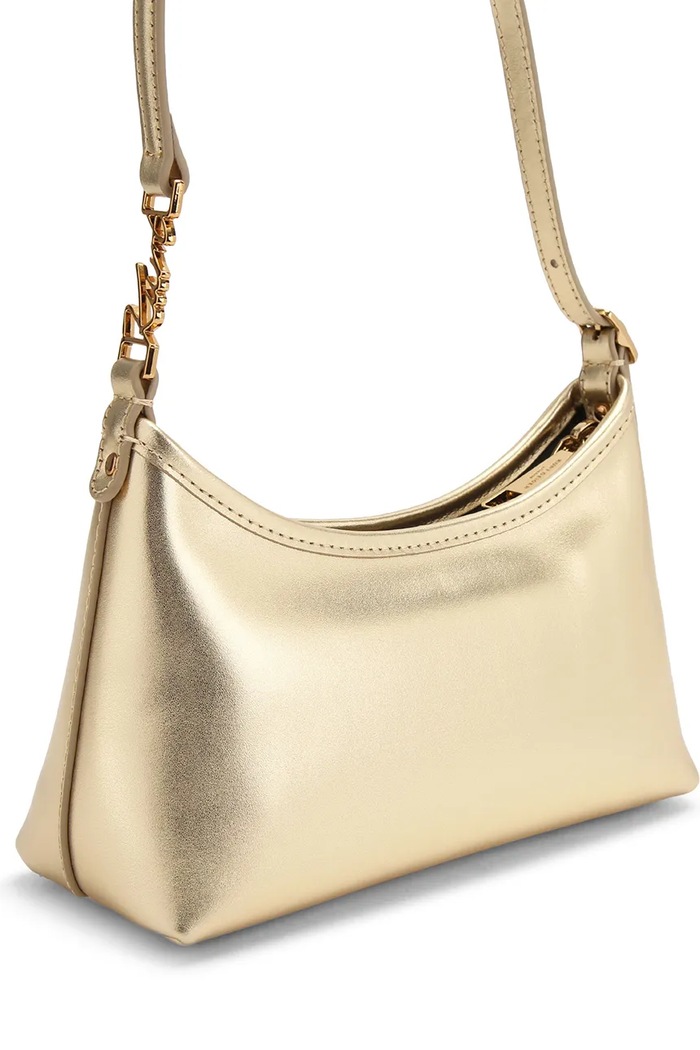 Akcesoria Kurt Geiger London kopertówka damska skórzana Kurt sling 5586661109 złoty