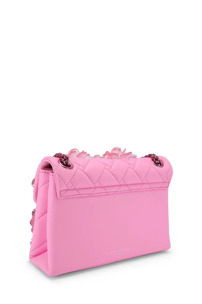 Doplnky Kurt Geiger London dámska kožená crossbody kabelka Kensington 4373598109 ružová
