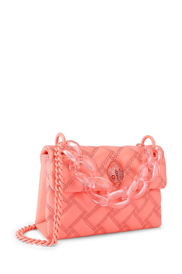 Kurt Geiger London torebka crossbody damska skórzana Kensington 5579157109 pomarańczowy SS26