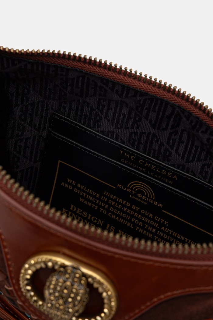 Kurt Geiger London női velúrbőr táska Chelsea 5599130129 barna