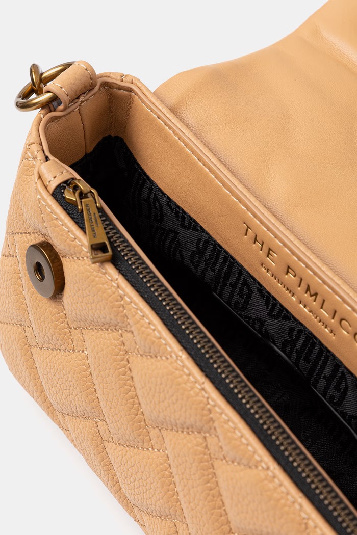 Kurt Geiger London torebka crossbody damska skórzana Mini Pimlico 5626748109 brązowy
