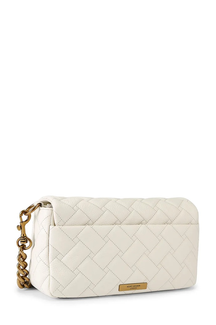 Akcesoria Kurt Geiger London torebka bagietka damska skórzana Pimlico 5626841109 beżowy