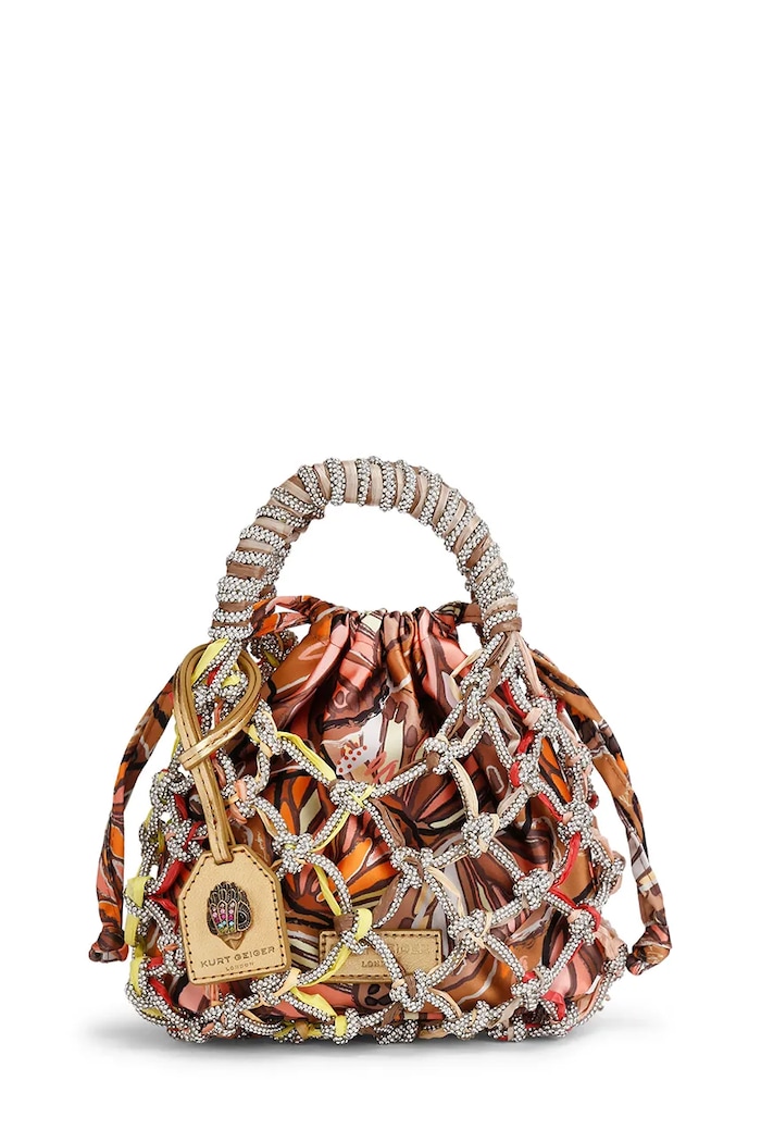 Kurt Geiger London klasična torbica Macrame Crystal Bag rjava 2038239689