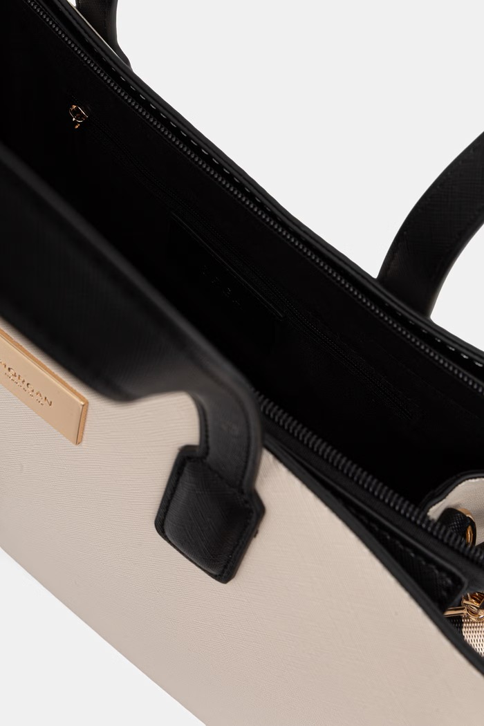 Morgan torebka shopper damska z imitacji skóry 2SAFIA beżowy
