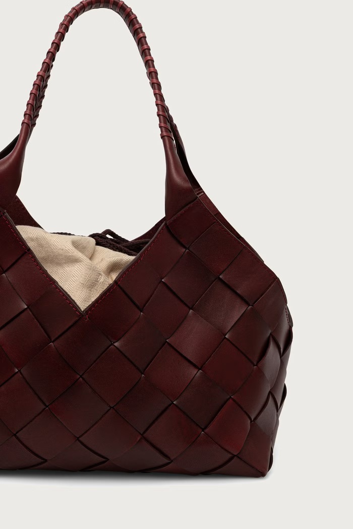 Akcesoria Dragon Diffusion Torebka shopper damska skórzana DGW68111 bordowy