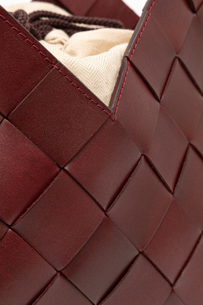 Torebka shopper damska skórzana Dragon Diffusion bordowy DGW68111