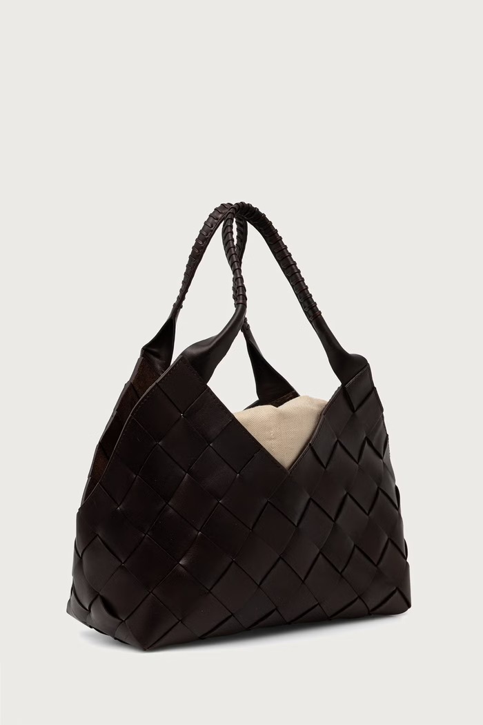 Dragon Diffusion Geantă shopper pentru femei, din piele DGW68111 maro SS26