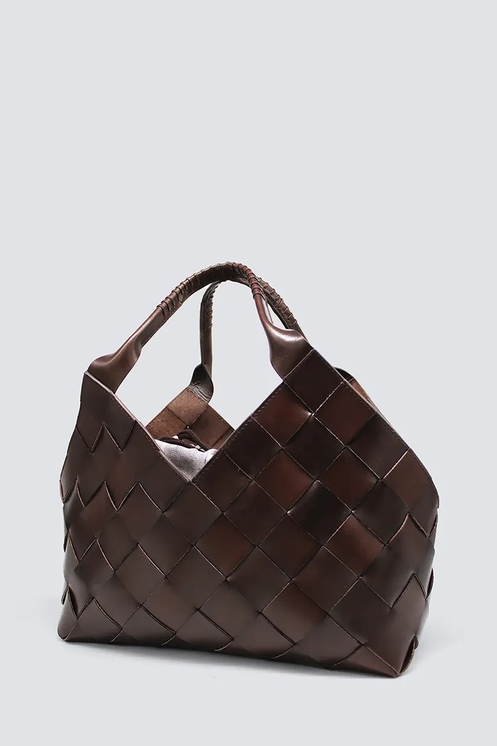 Dragon Diffusion shopper γυναικεία δερμάτινη DGS68111 καφέ SS26