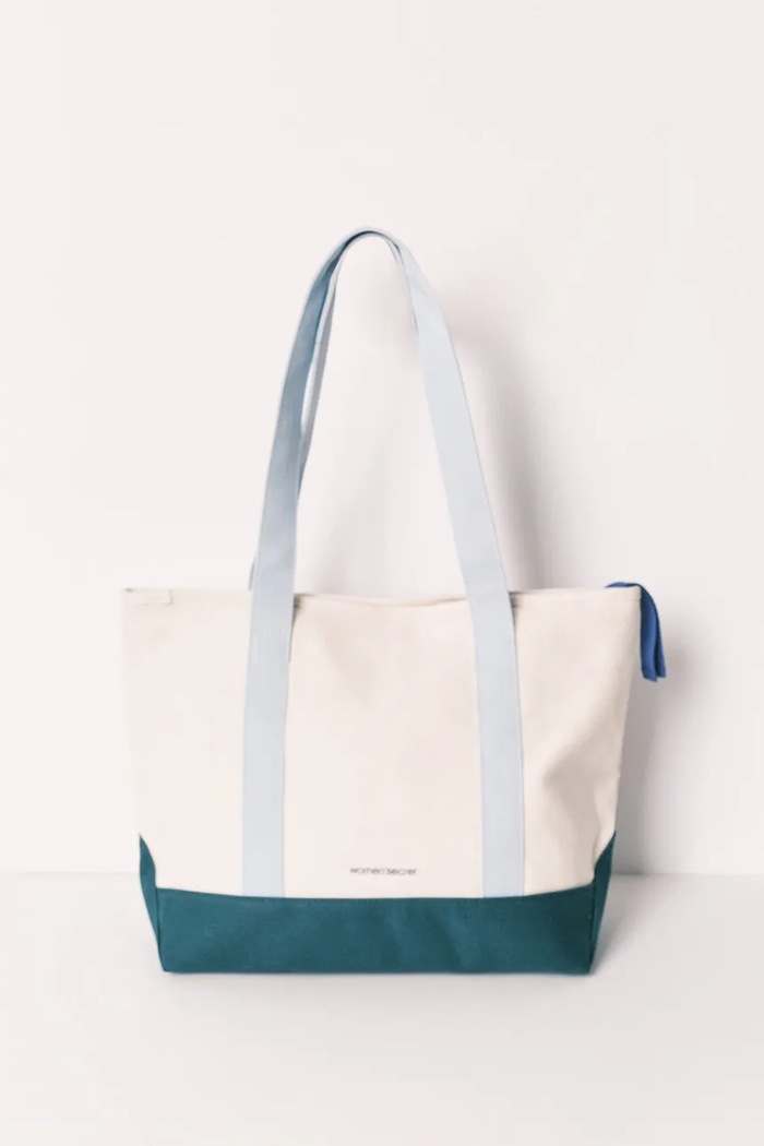 women'secret tote bag pentru femei, din bumbac 3063297 bej SS26