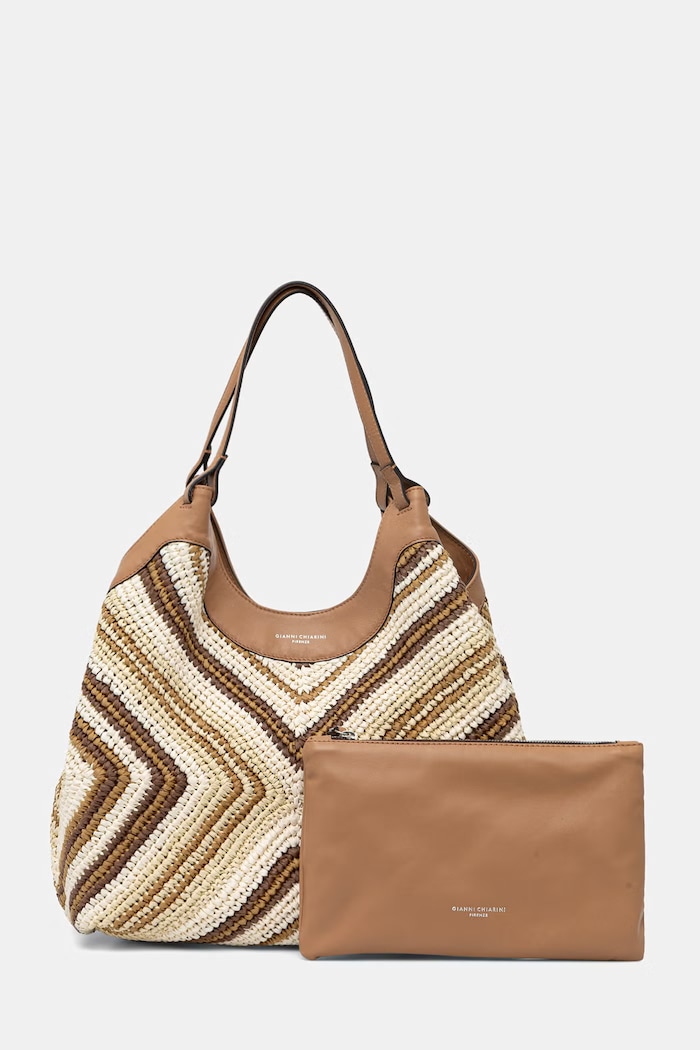 Gianni Chiarini torebka shopper damska DUA beżowy BS.12190.DIAMIX