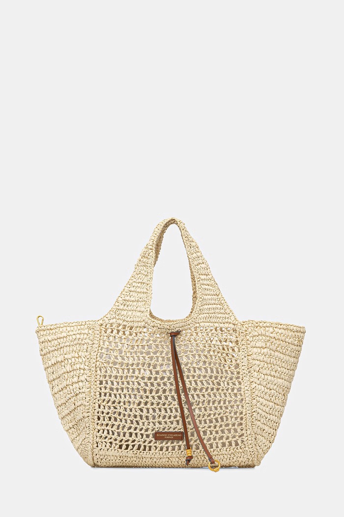 Gianni Chiarini geantă shopper pentru femei NEFELI bej BS.11953/COMM.STR.CRCH