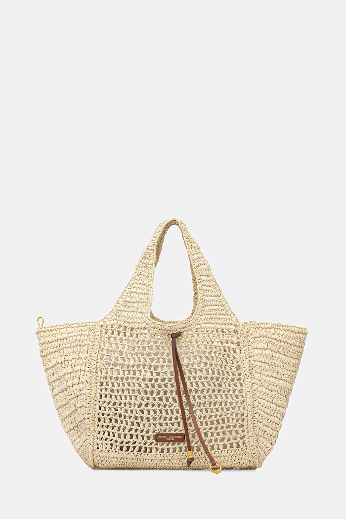 Gianni Chiarini geantă shopper pentru femei NEFELI bej BS.11953/COMM.STR.CRCH