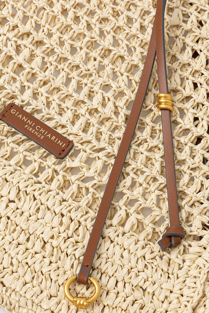 Gianni Chiarini geantă shopper pentru femei NEFELI BS.11953/COMM.STR.CRCH bej