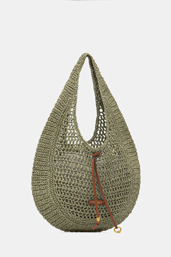 Dámska kabelka typu shopper Gianni Chiarini NEFELI BS.11954/COMM.STR.CRCH zelená SS26