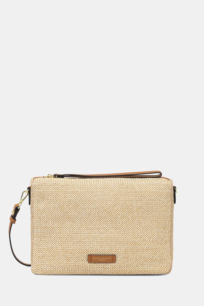 Gianni Chiarini torebka crossbody damska skórzana NORA POUCH beżowy BS.10225/COMM.TWIST.LS