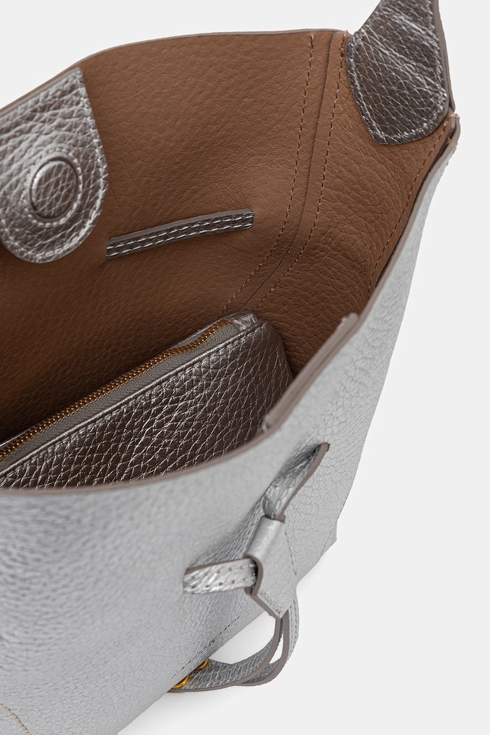 Gianni Chiarini vrećasta torba za žene kožna SIENNA BS.11786.RNGDBL.T.U. srebrna