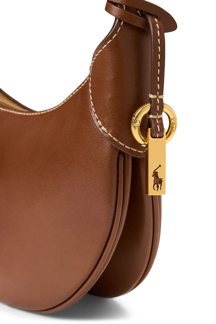 Polo Ralph Lauren torebka crossbody damska skórzana 428977210 brązowy