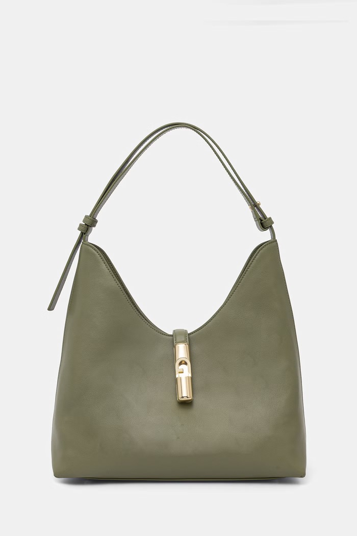 Furla torba za žene kožna Goccia M Hobo zelena WB01499.BX3104.4555S
